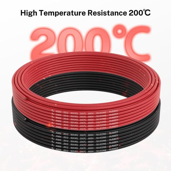18 Gauge Silicone Rubber Wire Stranded 100 Feet - Picture 2 of 6